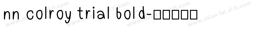 nn colroy trial bold字体转换